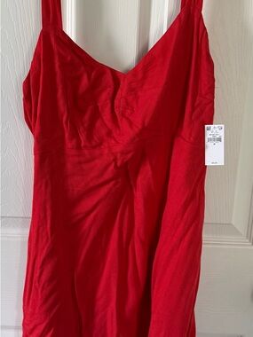 Old Navy Red Strapless Dress